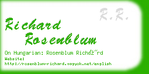 richard rosenblum business card